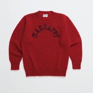 Madhappy Red Wool Crew Neck Sweater